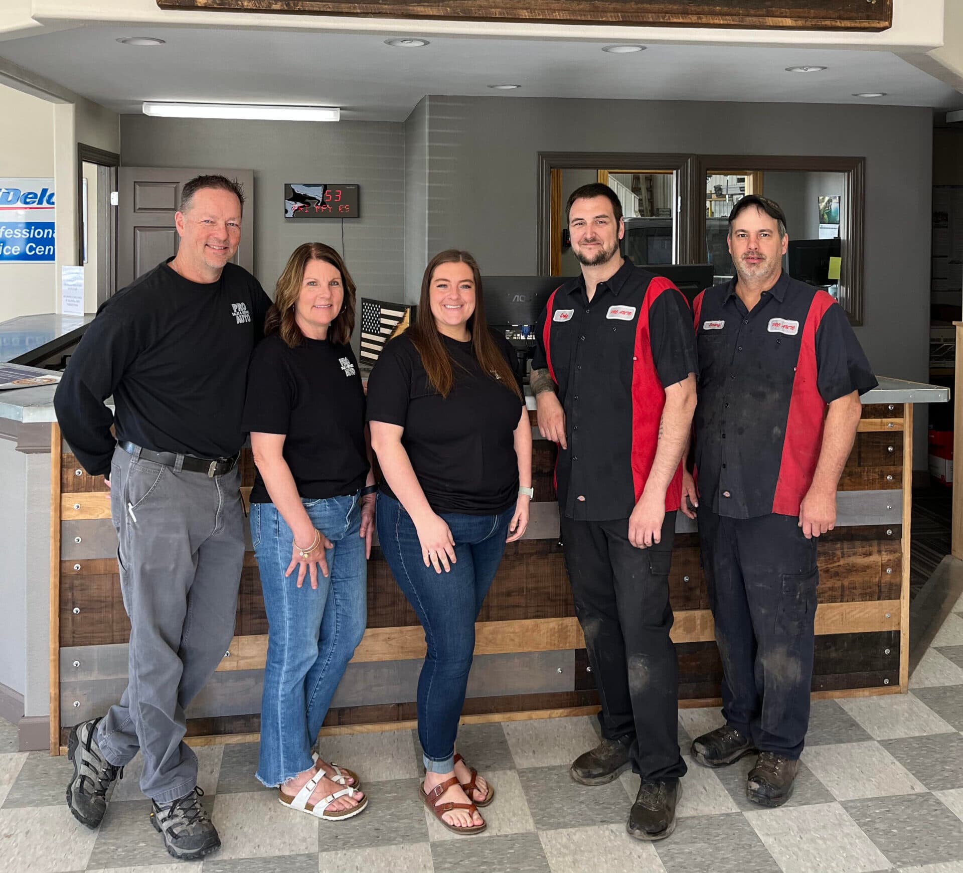 The Pro Auto Sales & Service team at the front counter